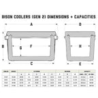Bison Coolers Tan 50 Quart Cooler  Made In The Usa