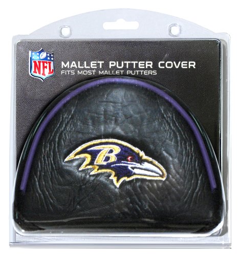 Team Golf Nfl Baltimore Ravens Golf Mallet Putter Cover Golf Club Mallet Putter Headcover, Fits Most Mallet Putters, Scotty Came