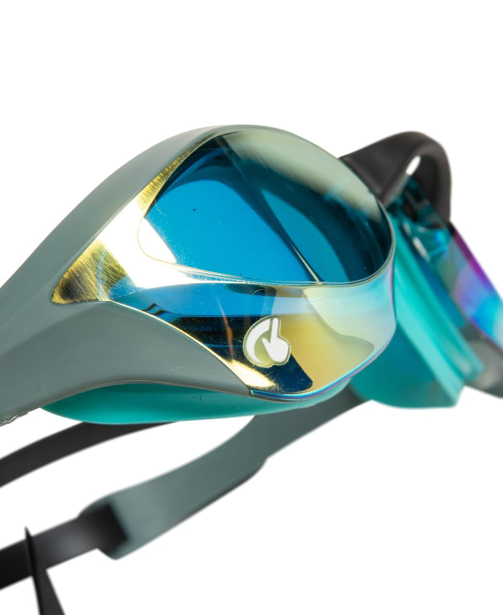 ARENA Unisex Cobra Ultra Swipe Racing Swim Goggles for Men and Women Swipe Anti-Fog Technology Polycarbonate Mirror Lens, Aqua/S