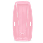 Best Choice Products 35In Kids Plastic Toboggan Snow Sled W/Pull Rope, 2 Handles - Light Pink