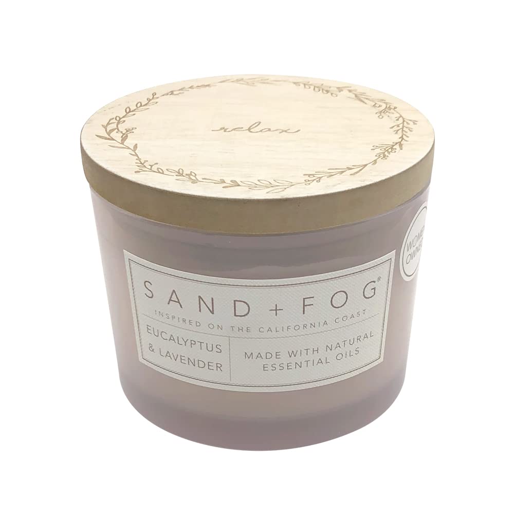 Sand  Fog Scented Candle - Eucalyptus Lavender - Additional Scents And Sizes - 100 Cotton Lead-Free Wick - Luxury Air Freshening
