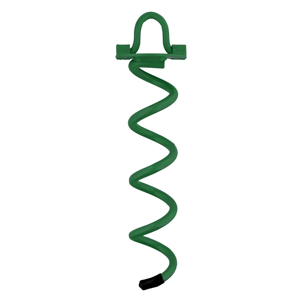 7Penn Spiral Ground Anchors - 10 Inch Green Tent Stakes Heavy Duty Ground Screw Anchor Twist Stakes, 4 Pack
