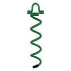 7Penn Spiral Ground Anchors - 10 Inch Green Tent Stakes Heavy Duty Ground Screw Anchor Twist Stakes, 4 Pack