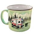Ceramic Coffee Mug - 15 Oz Retro Inspired Camping Mug - For Hot & Cold Drinks - Works As A Tea, Soup, & Coffee Mug - Stylish, Ve