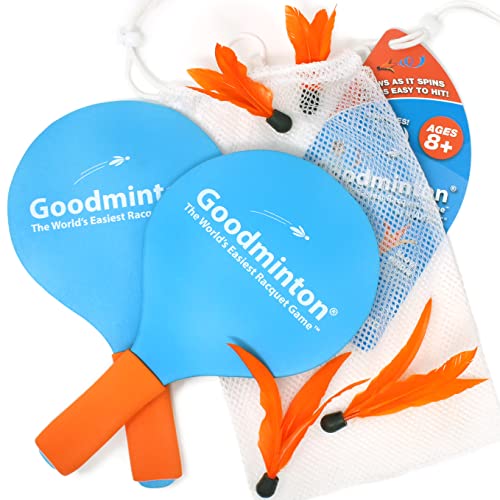 Viahart Goodminton - The Worlds Easiest Racquet Game - An Indoor Outdoor Year-Round Fun Paddle Game Set For Boys, Girls, And Peo