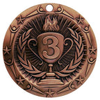 Decade Awards' 2Nd Place Silver Medal - Large Metal Award Medals With Stars & Stripes American Flag V Neck Ribbon - Perfect For