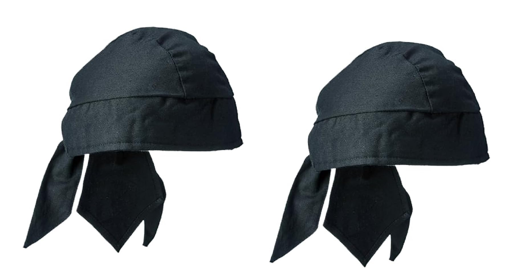 Atabz Patka, Durag Adjustable Strap Commando Patka Caps Pack Of 2 Black
