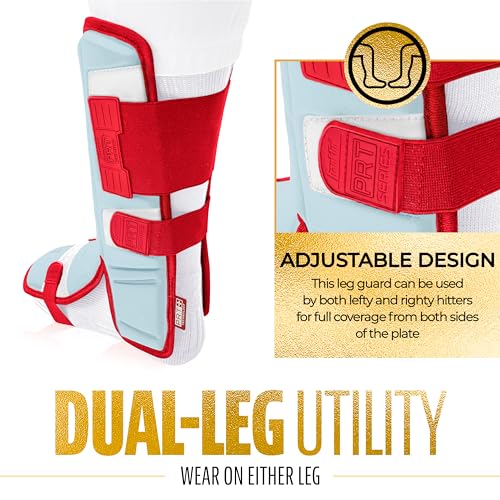 Franklin Sport Baseball + Softball Leg Guard - Prt Series Youth Shin + Foot Shield For Batting - Protective Leg + Ankle Guard Wi