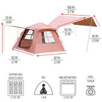 Kazoo Instant Camping Tent (2P Coffee)