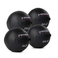Titan Fitness 18 Lb - 30 Lb Soft Shell Medicine Wall Ball With Poly-Composite Laminate Cross Texture Non-Slip Grip For Throwing,