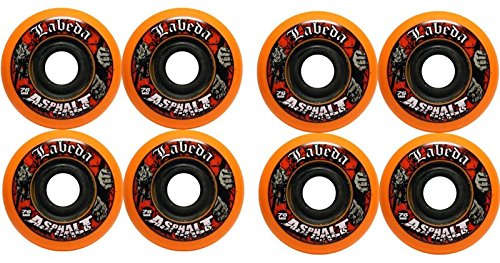 Labeda Asphalt Orange Inline Skate Wheels - 76Mm