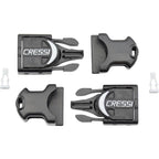 Cressi Buckles For Fins, Black, Rondine/Reaction/Frog Plus