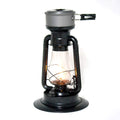 Rayo Heater Cooker Emergency Lantern, Non-Electric Fuel Lamp with Cooking Pot for Camping or Emergencies, 10-12 Hour Burn, Black
