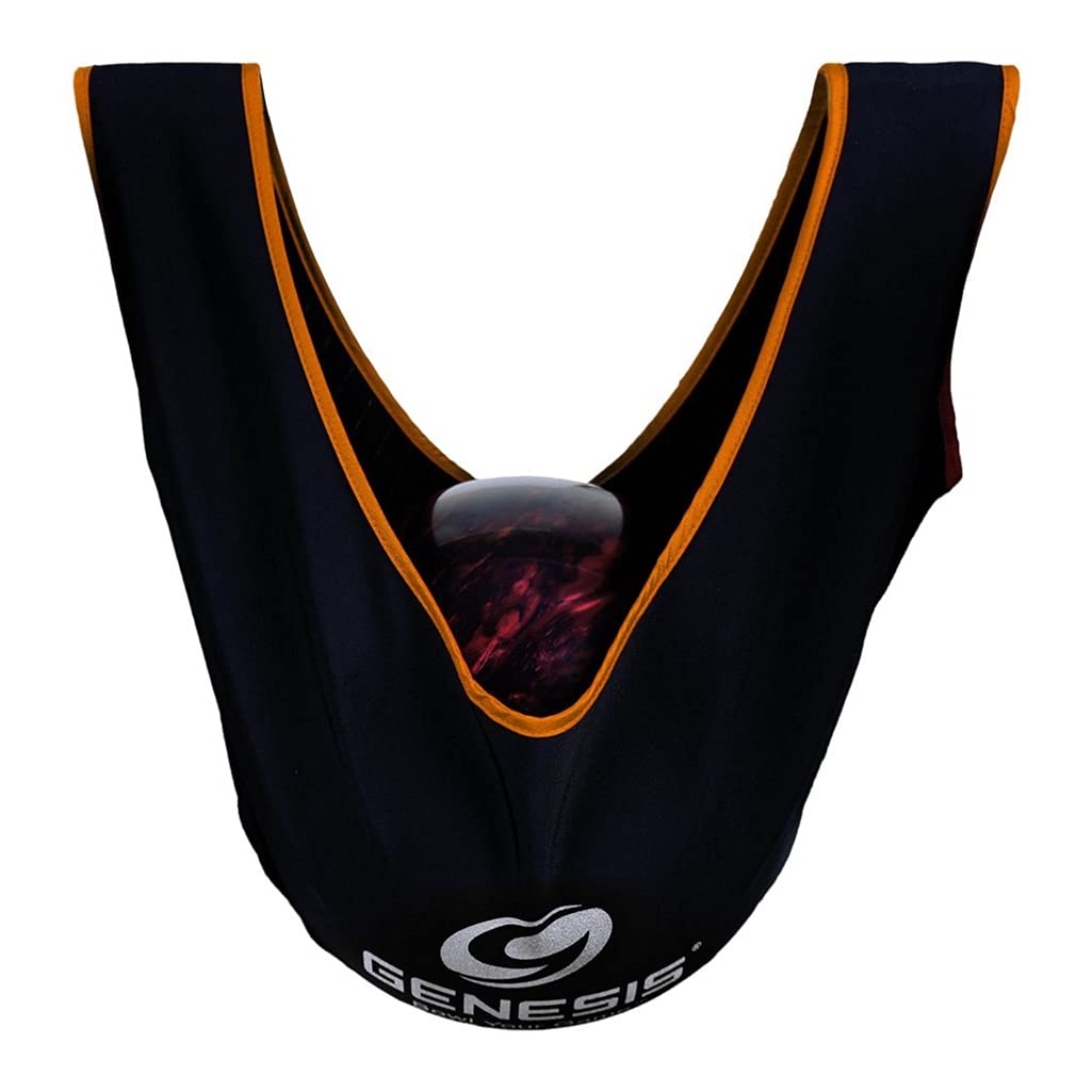 Genesis Bowling Deluxe See Saw Bowling Ball Holder/Cleaner - Black/Orange