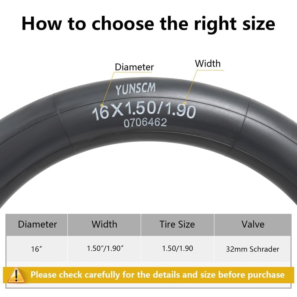 2-Pack 16'' Bike Inner Tubes 16X1.50/1.75 Av32Mm Schrader Valve 16 Bicycle Tubes Compatible With 16X1.50 16X1.60 16X1.65 16X1.75