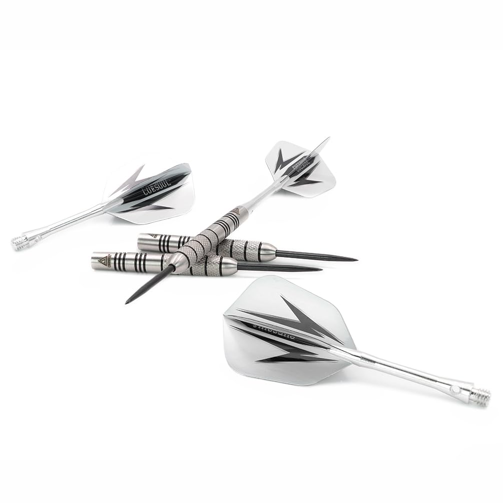 Cuesoul 95% Tungsten 26 Grams Tungsten Steel Tip Darts Set -With 1 Deluxe Dart Case