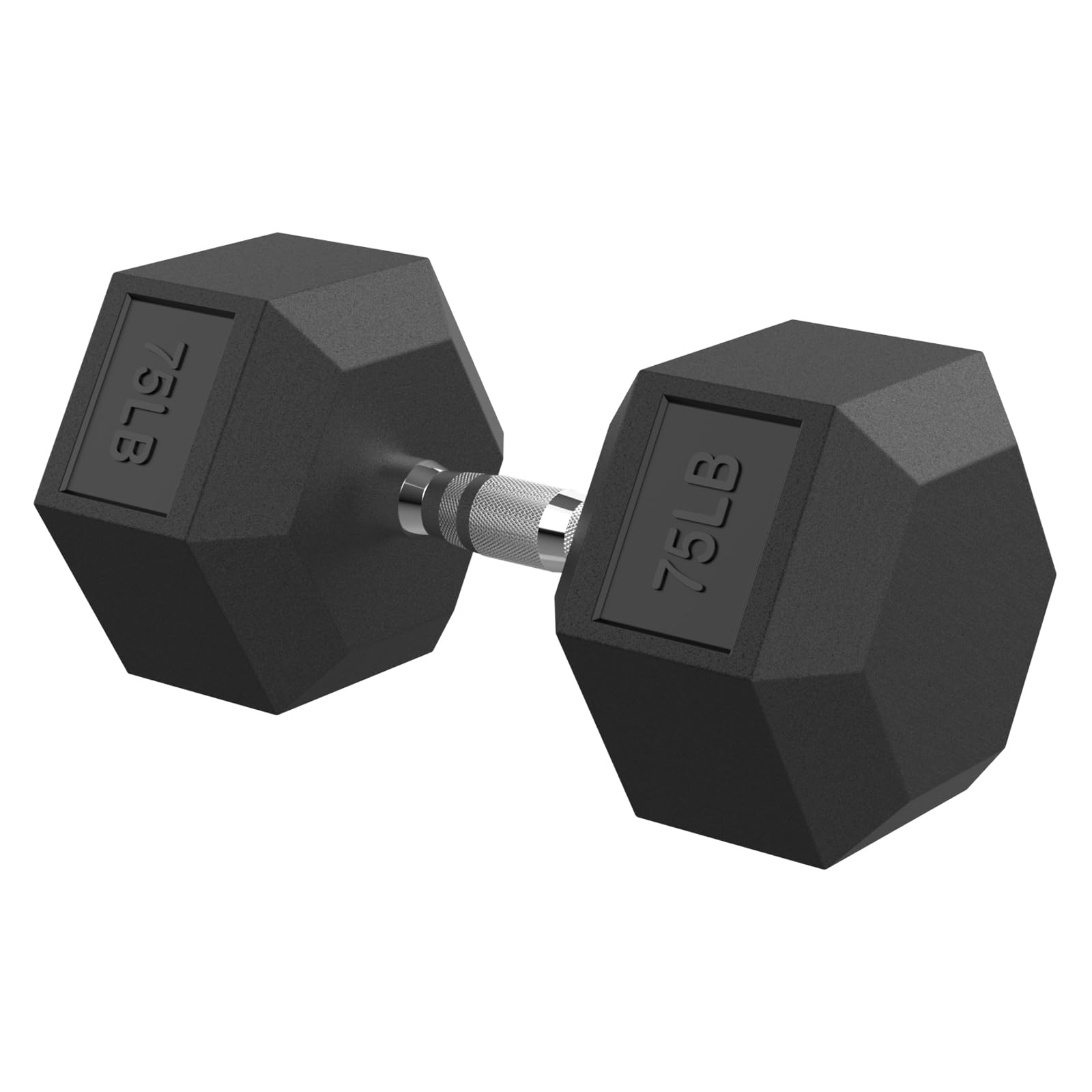 Hex Dumbbell Rubber Encased Dumbbell Strength Training Hex Dumbbell, Hand Weight For Workout & Exercise 75 lb