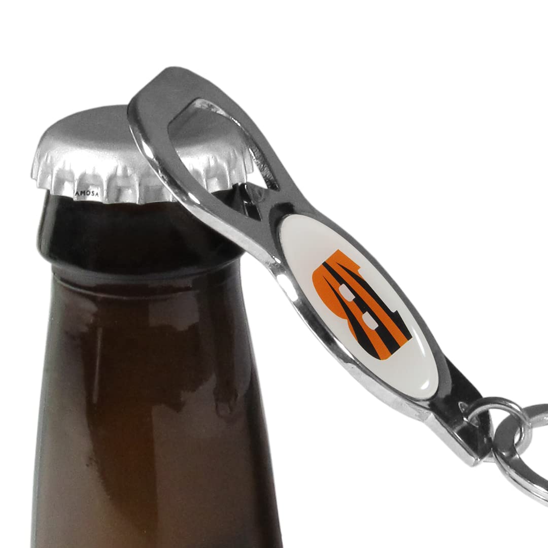 Nfl Siskiyou Sports Fan Shop Cincinnati Bengals Bottle Opener Key Chain One Size Team Color , Black