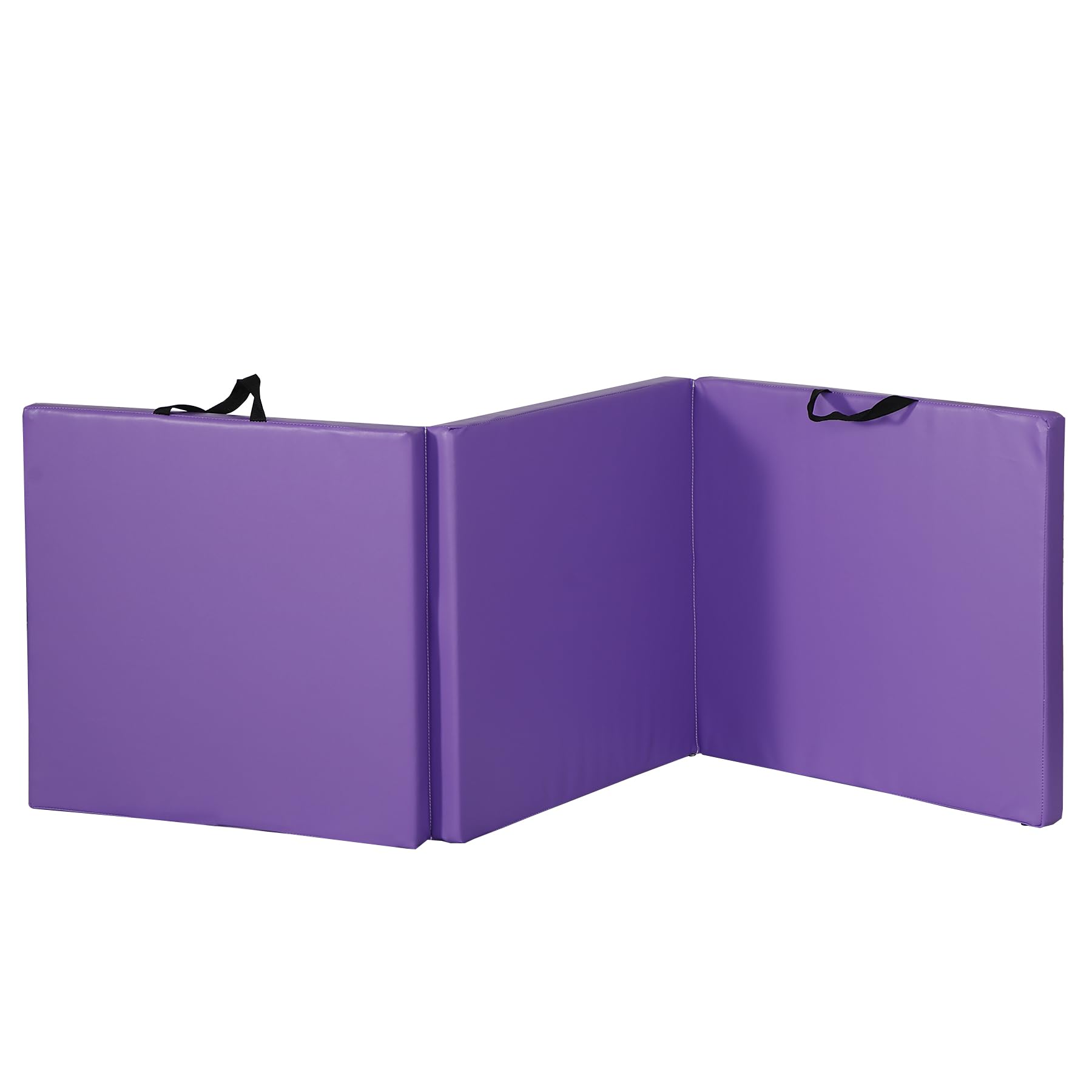 Zeny 2? Thick Tri-Fold Folding Gym Exercise Mat Extra Thick Gymnastics Mat Tumbling Mat With Carrying Handles For Home Workout,
