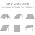 Azarxis Tent Tarp Waterproof Camping Tarpaulin Groundsheet Footprint For Hiking Backpacking (S, Royal Blue)