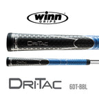 Winn Dri-Tac Midsize 13 Pieces Black/Blue Golf Grip - Non-Slip & Cushioned Comfort - Incredible Comfort & Moisture-Wicking - Sho