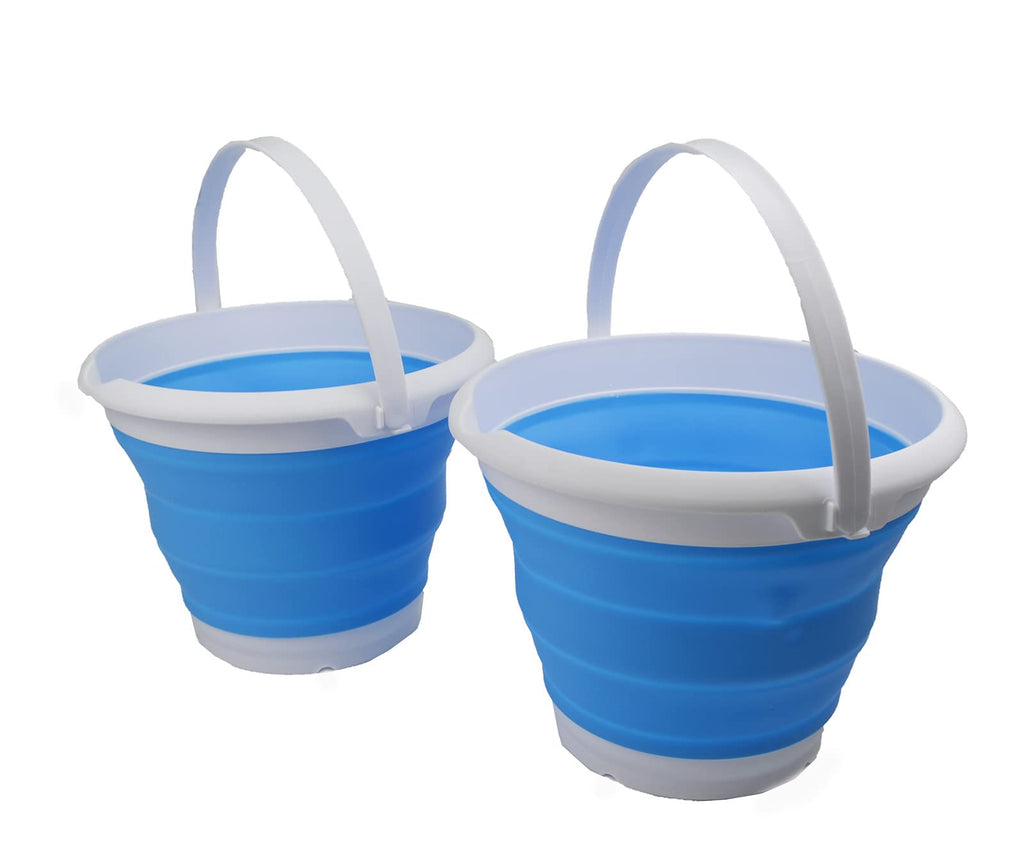 Sammart 8.5L (2.2 Gallon) Collapsible Plastic Bucket - Foldable Round Tub - Portable Fishing Water Pail - Space Saving Outdoor W