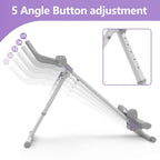 Leikefitness Height Adjustable Ab Trainer Abdominal Whole Body Workout Machine Waist Cruncher Core Toner Leg Thighs Buttocks Sha