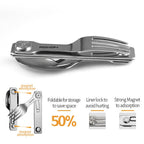 Roxon C2 Camping Utensil 2 In 1 Detachable Folding Cutlery With Fork & Spoon For Outdoor, Camping, Hiking, Easy To Carry Highly