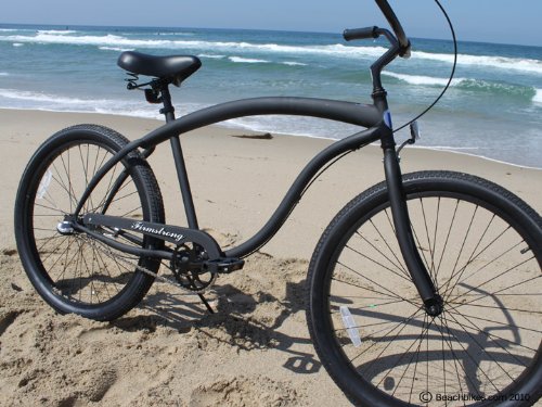 Firmstrong Bruiser Man 3-Speed Beach Cruiser Bicycle, 26-Inch, Matte Black,15154
