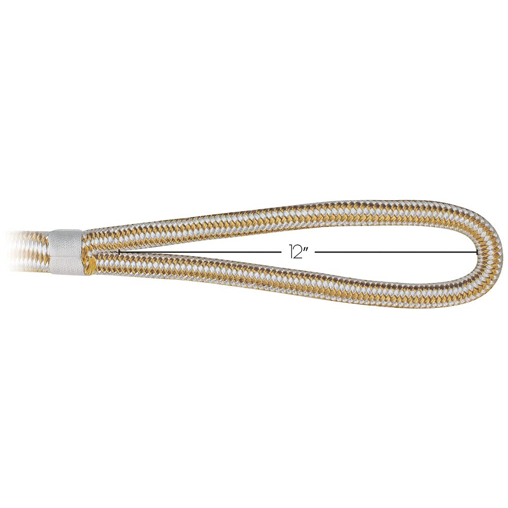 Extreme Max 3006.2324 Boattector Double Braid Nylon Dock Line - 3/4'' X 40', White & Gold