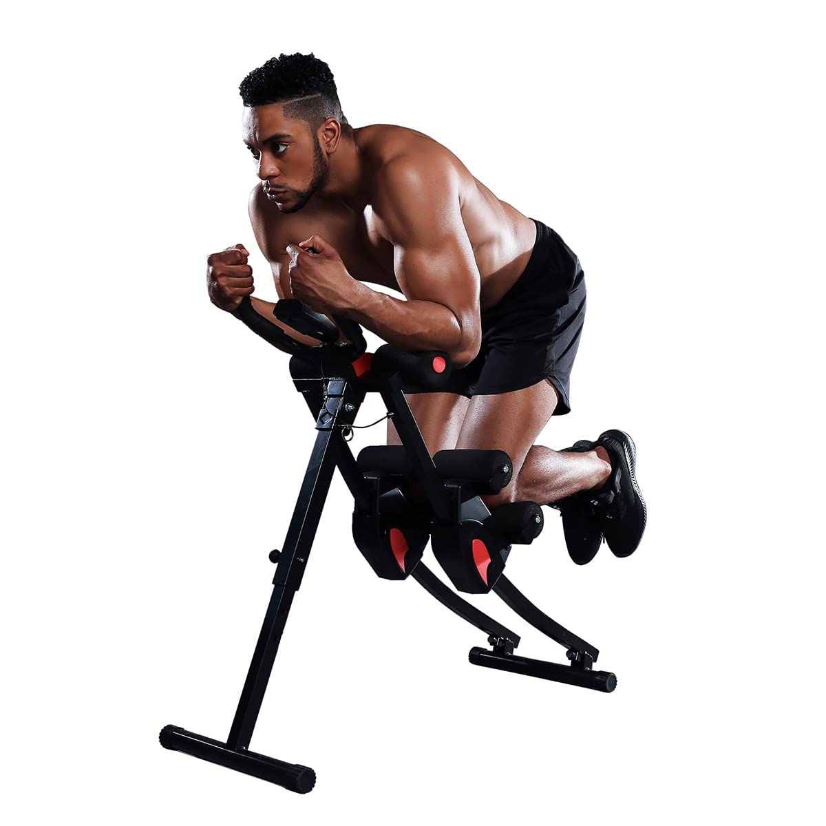 Fitlaya Fitness Ab Machine, Ab Workout Equipment For Home Gym, Height Adjustable Ab Trainer, Foldable Fitness Equipment With Res