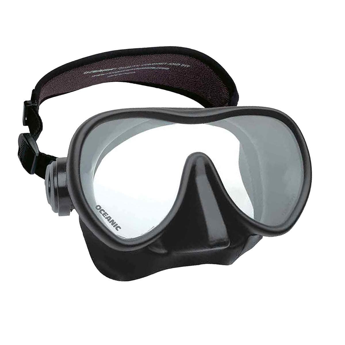 Oceanic Shadow Frameless Dive Mask, (Great For Scuba Diving And Snorkeling) (Shadow, All Black)