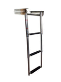 Boat Marine Under Platform Slide Mount 3 Step Ladder Telescoping Folding Boarding Ladder Stainless Steel Ladder with Handrails f