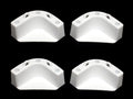 Boat Marine Cooler Mounting Kit For Yeti Igloo Engle Coleman (Set Of 4) Black Or White (White)