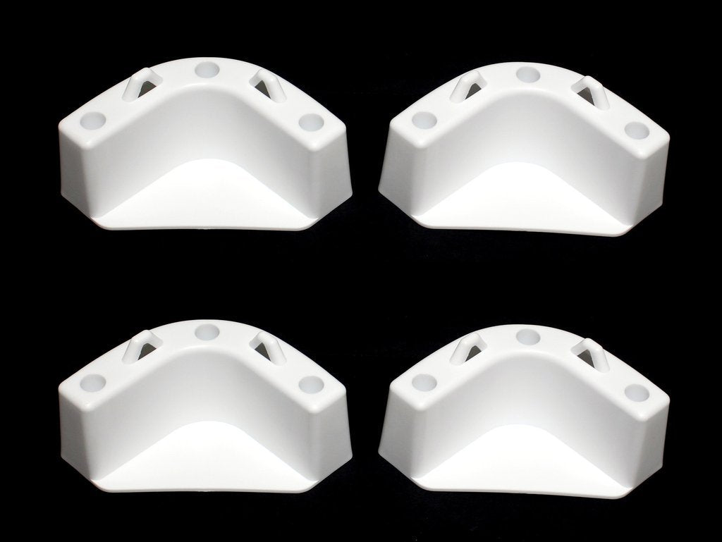 Boat Marine Cooler Mounting Kit For Yeti Igloo Engle Coleman (Set Of 4) Black Or White (White)