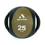 Aeromat Dual Grip Power Medicine Ball, 9Cm/25-Pound, Black/Gray