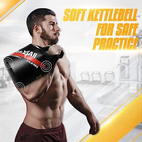 Yes4All Sand Kettlebell, Workout Adjustable Kettlebell Sandbag For Fitness, Soft Sandbag Weights, Heavy Duty Equipment (Sand Not