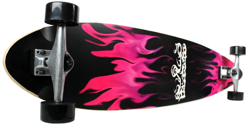 Krown Purple Flame Complete Longboard Skateboard