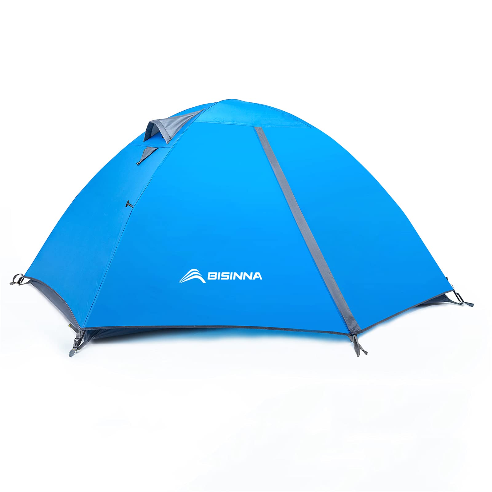 Bisinna 2/4 Person Camping Tent Lightweight Backpacking Tent Waterproof Windproof Two Doors Easy Setup Double Layer Outdoor Tent