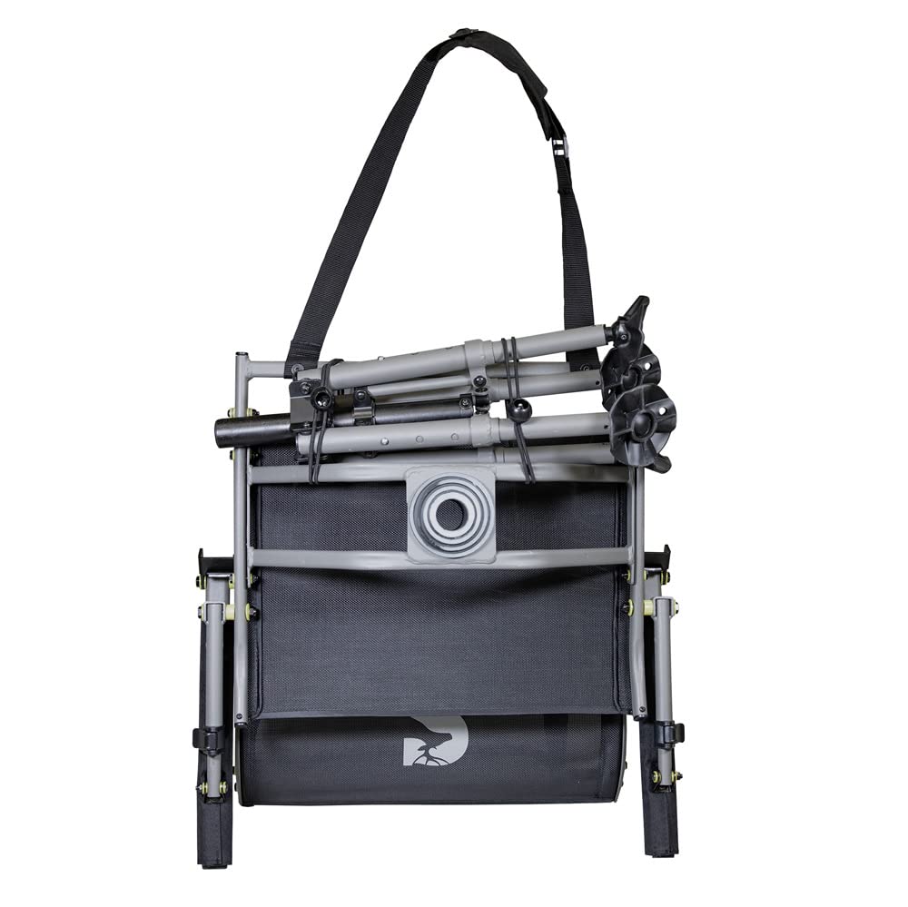 Summit Treestands Shooting Chair | Ideal Hunting Chair For Blinds | Wide Feet For Uneven Ground Or Mud, Black (Su88023)