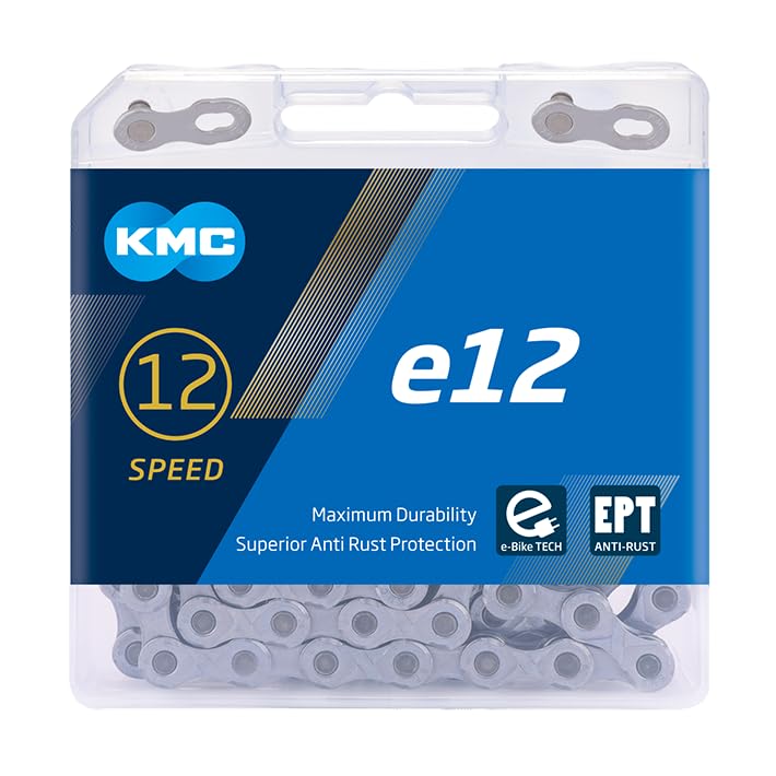 Kmc E12 Ept 12 Speed E-Bike Chain, 130 Links, Dark Silver