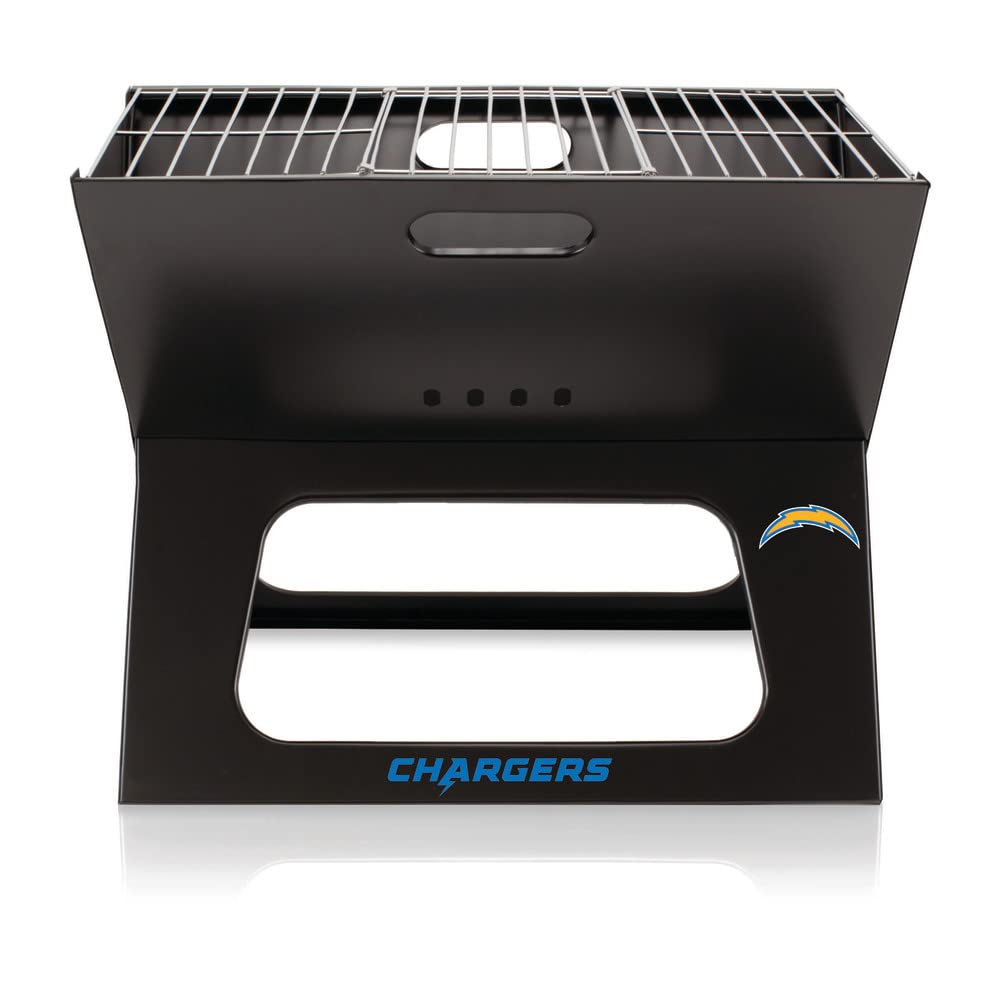Nfl Los Angeles Chargers X-Grill Portable Grill - Camping Grill - Small Charcoal Grill For Tailgating