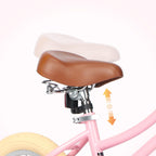 Petimini 18 Inch Little Kids Bike for Age 5 6 7 8 Years Old Girls Retro Vintage Style Bicycles with Basket Training Wheels and B