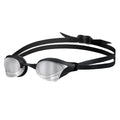 Arena Unisex Cobra Core Swipe Anti-Fog Racing Swim Goggles For Men And Women Polycarbonate Mirror Lens, Silver/Black