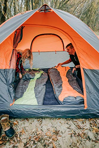 Stansport Glacier Mummy Sleeping Bag 3.1 Lb, Orange, 86'' L X 34'' W