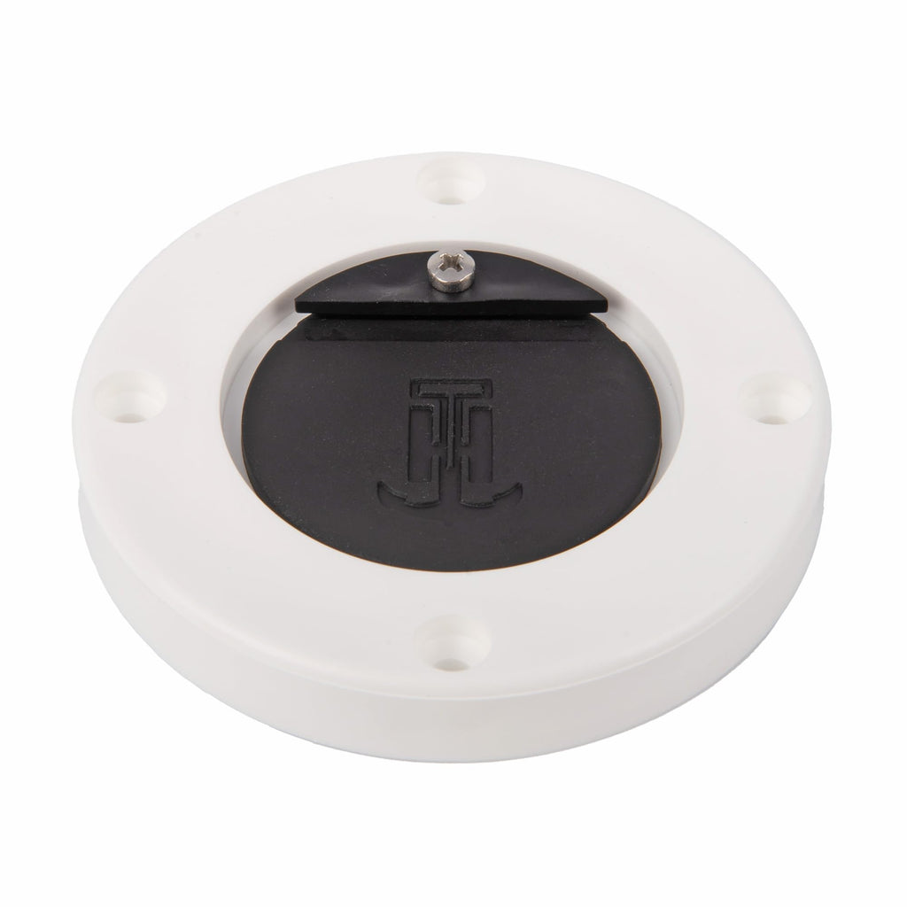T-H Marine Flush Mount Scupper Valve Assembly | Durable Marine Scupper Valve With Curl Proof Flapper For 1'' To 1.25'' Drain Tub