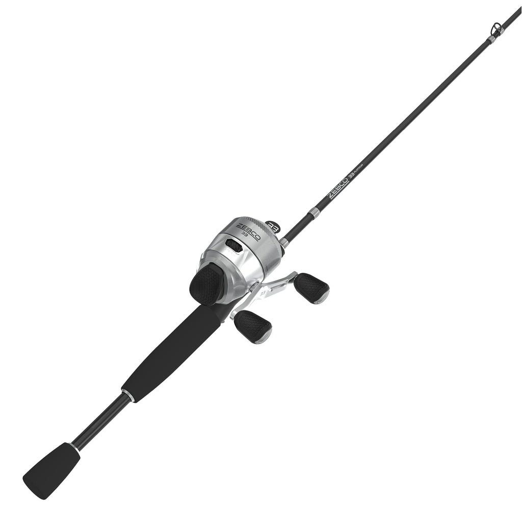 Zebco 33 Platinum Spincast Reel And Fishing Rod Combo, 6-Foot 2-Piece Im6 Graphite Rod With Comfortable Eva Handle, Instant Anti
