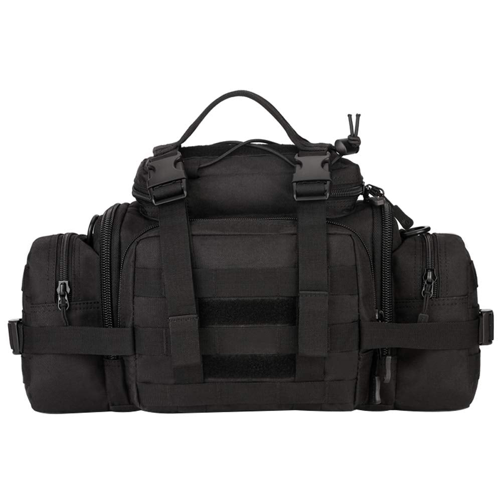 UNISTRENGH Tactical Assault Gear Sling Pack Hiking Duffle Fanny Packs MOLLE Compact Utility Military Waist Range Bag Heavy Duty 