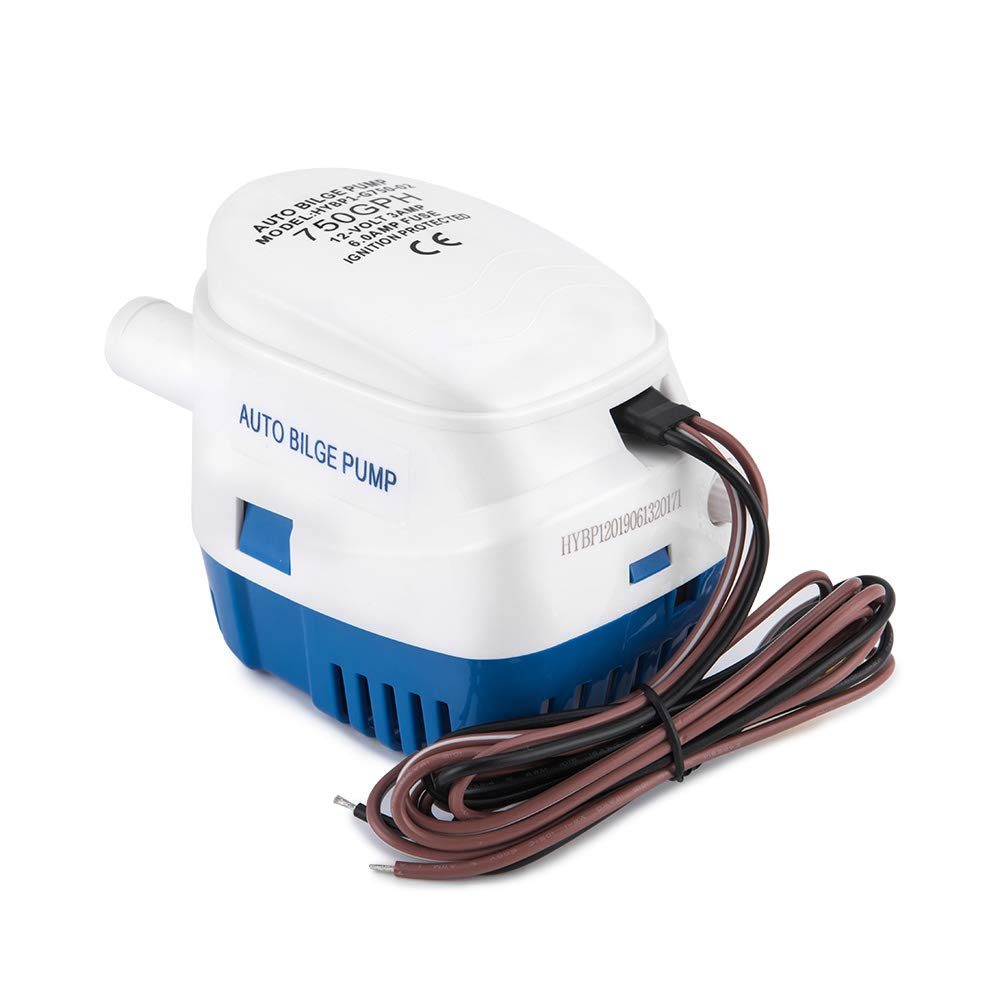 Dontmiss Automatic Submersible Small Boat Bilge Pump 12V 750Gph Auto With Float Switch 3/4 Inch (19Mm) Outlet Dia, Bilge Pumps F