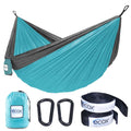 Ecox Outdoors Parachute Hammock Single With 2 Tree Straps, Portable Lightweight Nylon Comfortable For Backpacking, Camping, Trav